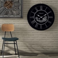 Nástenné hodiny Atmosphera Loann 9408 D76cm, čierna